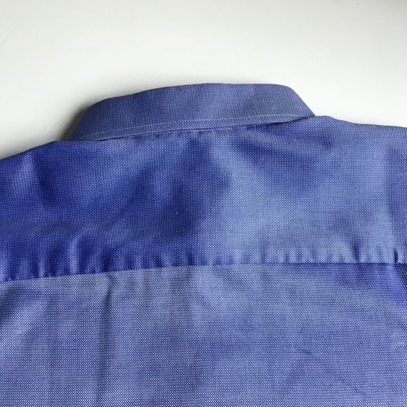 ETON  nice shade of   blue dress cotton shirt Sz 16 made in Romania  🇷🇴 - Picture 2 of 10